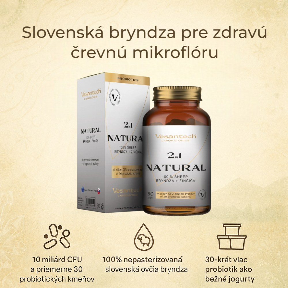 Vesantech Probiotika Natural 10miliard CFU popis